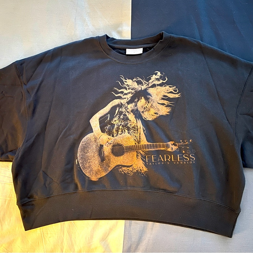 Original Taylor Swift Fearless Taylor’s Version oversized cropped sweatshirt